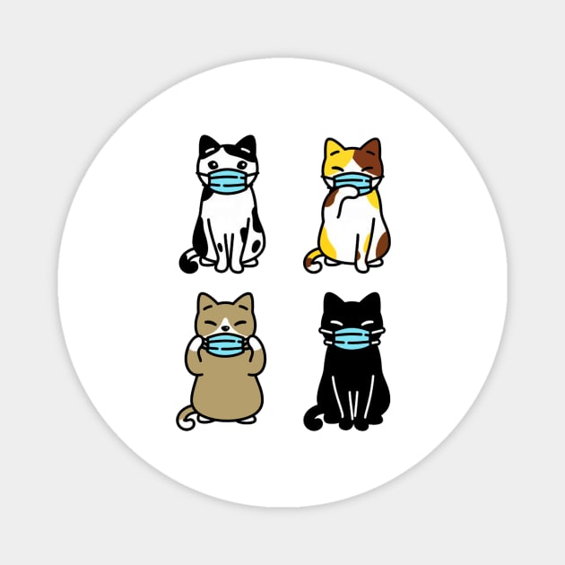 cat lovers Magnet by ART&LINES